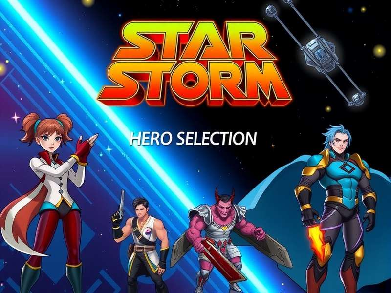 Star Storm Hero Selection Screen Showing Various Characters